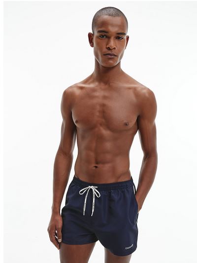 Calvin Klein Fürdőruha HU526999 | Calvin Klein Logo Ties Short Runner Férfi Úszónadrág Fekete